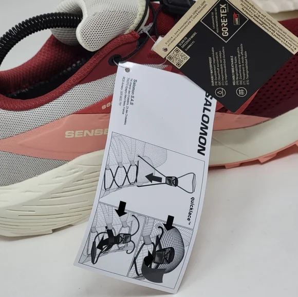 Salomon Sense Ride 5 Gore-tex Peach Running Shoes 473145 Women's Size Multi New - Picture 7 of 11